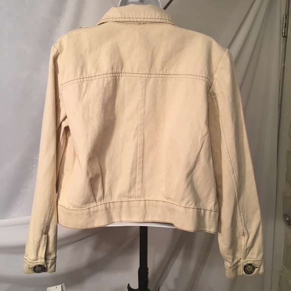 FREE PEOPLE ivory double button waisted jacket new - Picture 3 of 8